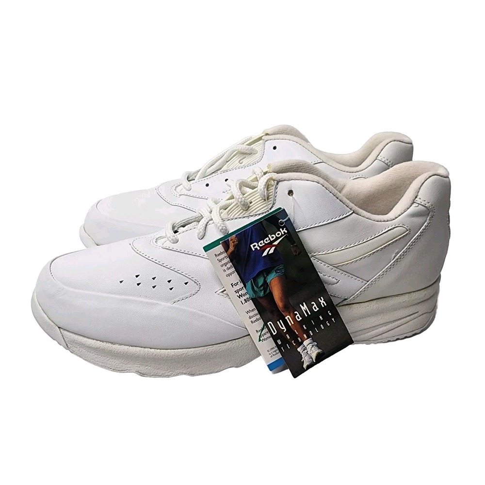 1994 Vtg Reebok Women's Sz 12 DynaMax Leather Lace Up Athletic Walking Sneakers